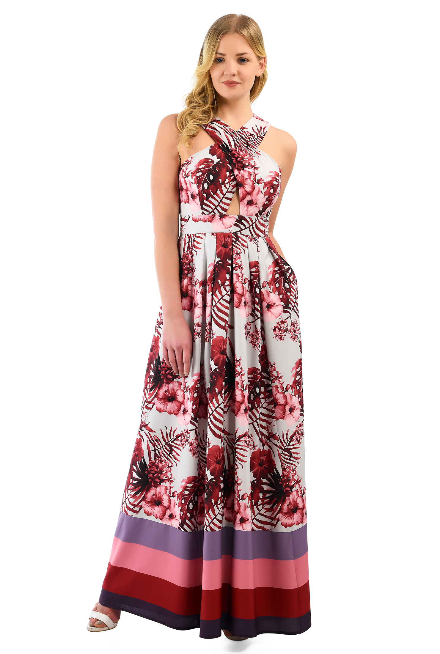 tropical maxi dress