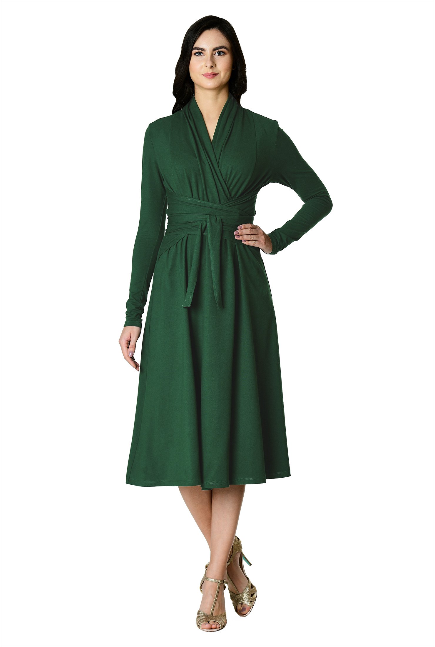 cotton wrap dress