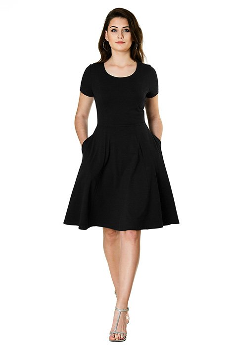 Shop Cotton knit fit-and-flare dress