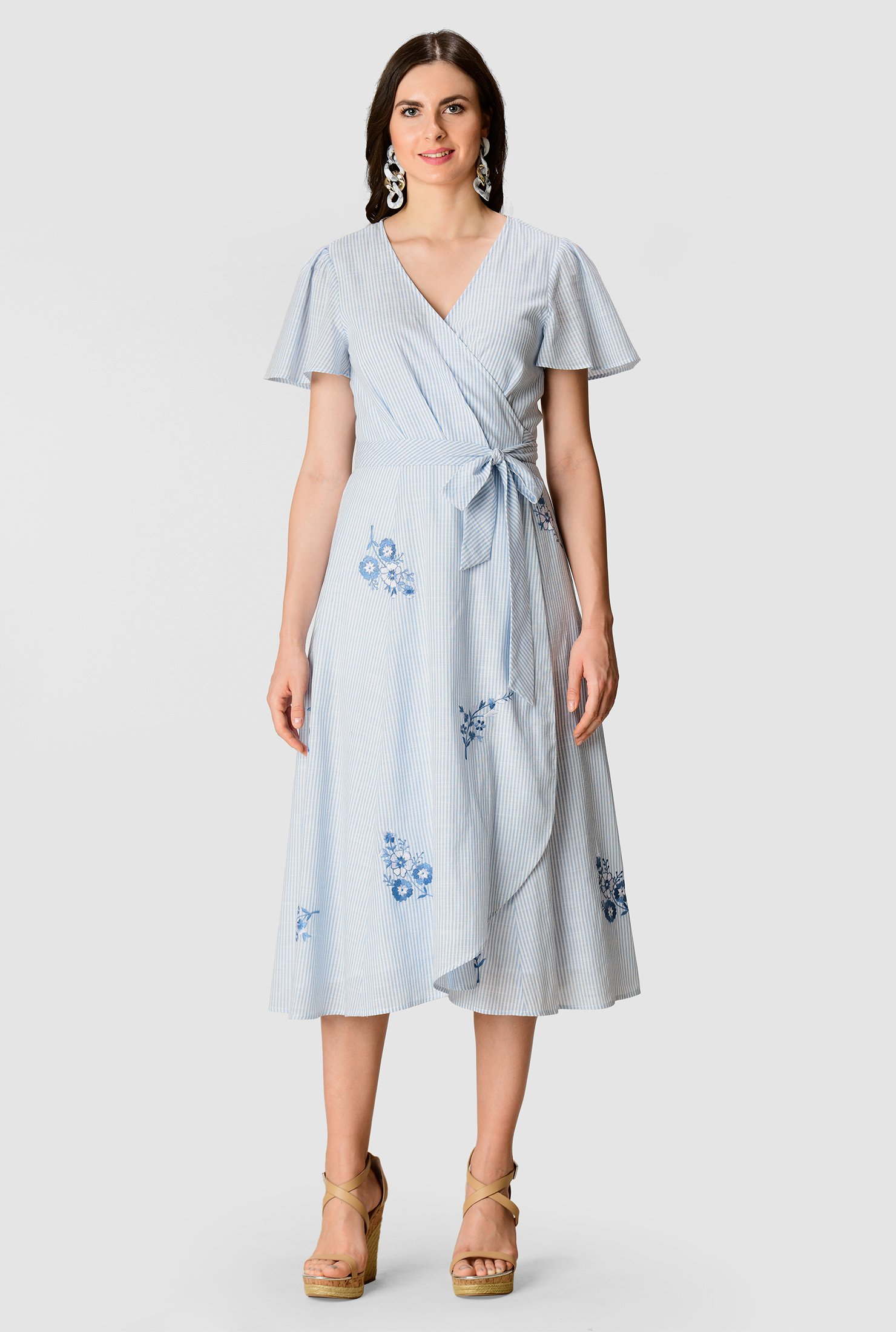 cotton wrap dress