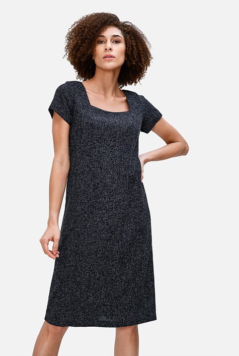 Structured shift outlet dress