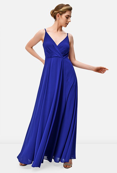 Surplice maxi dress online