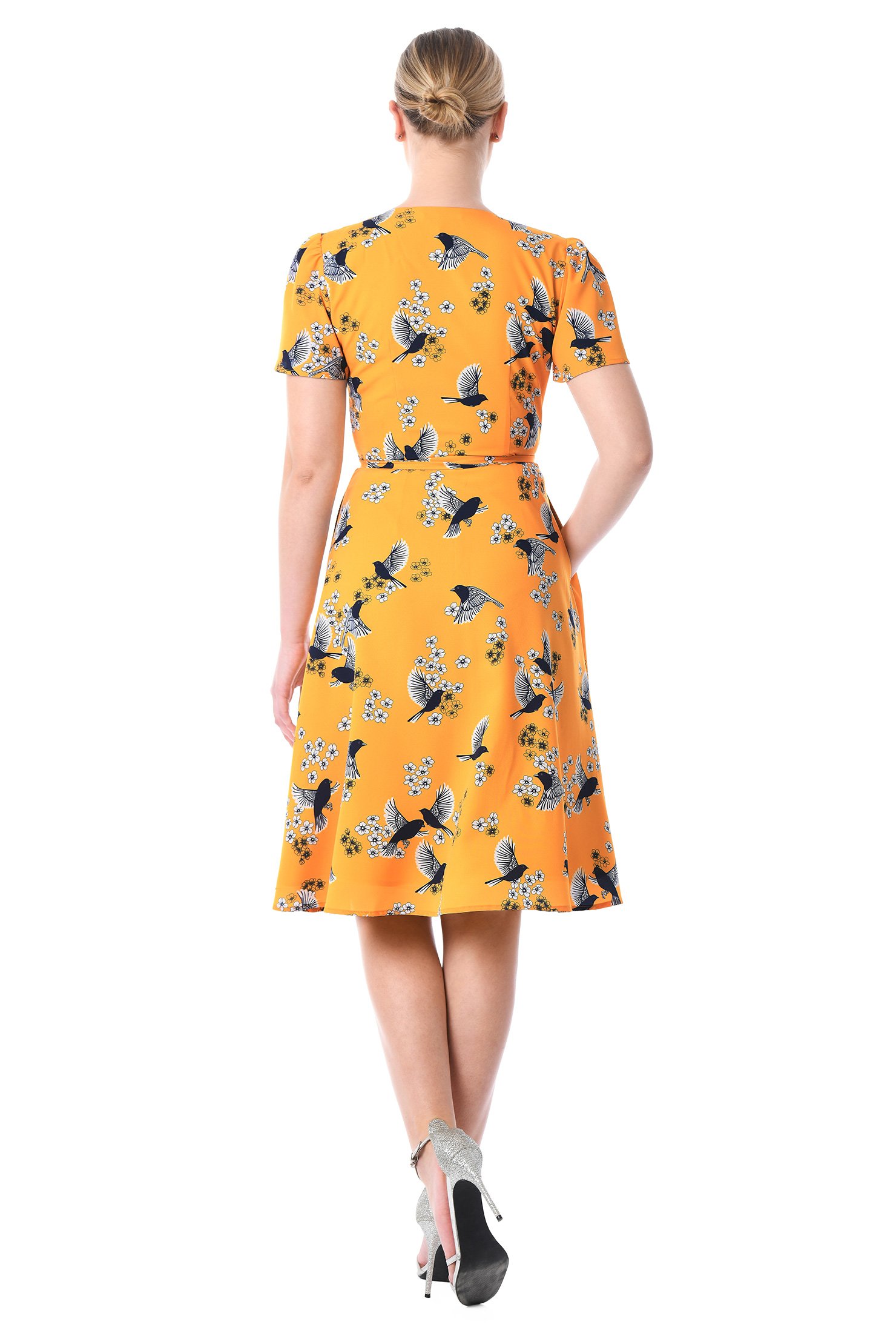 Yellow Midi Wrap Dress Flash Sales, UP ...