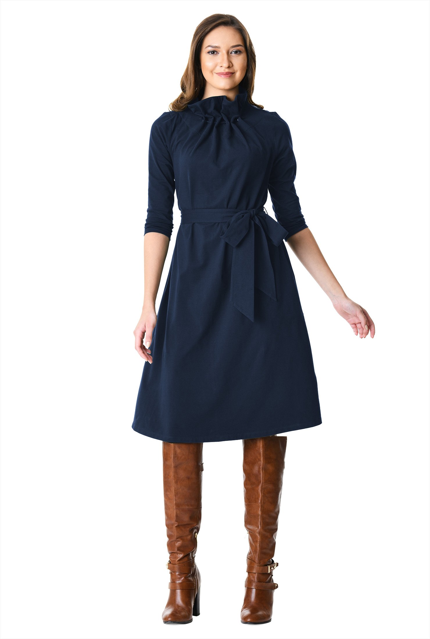 below knee shift dress