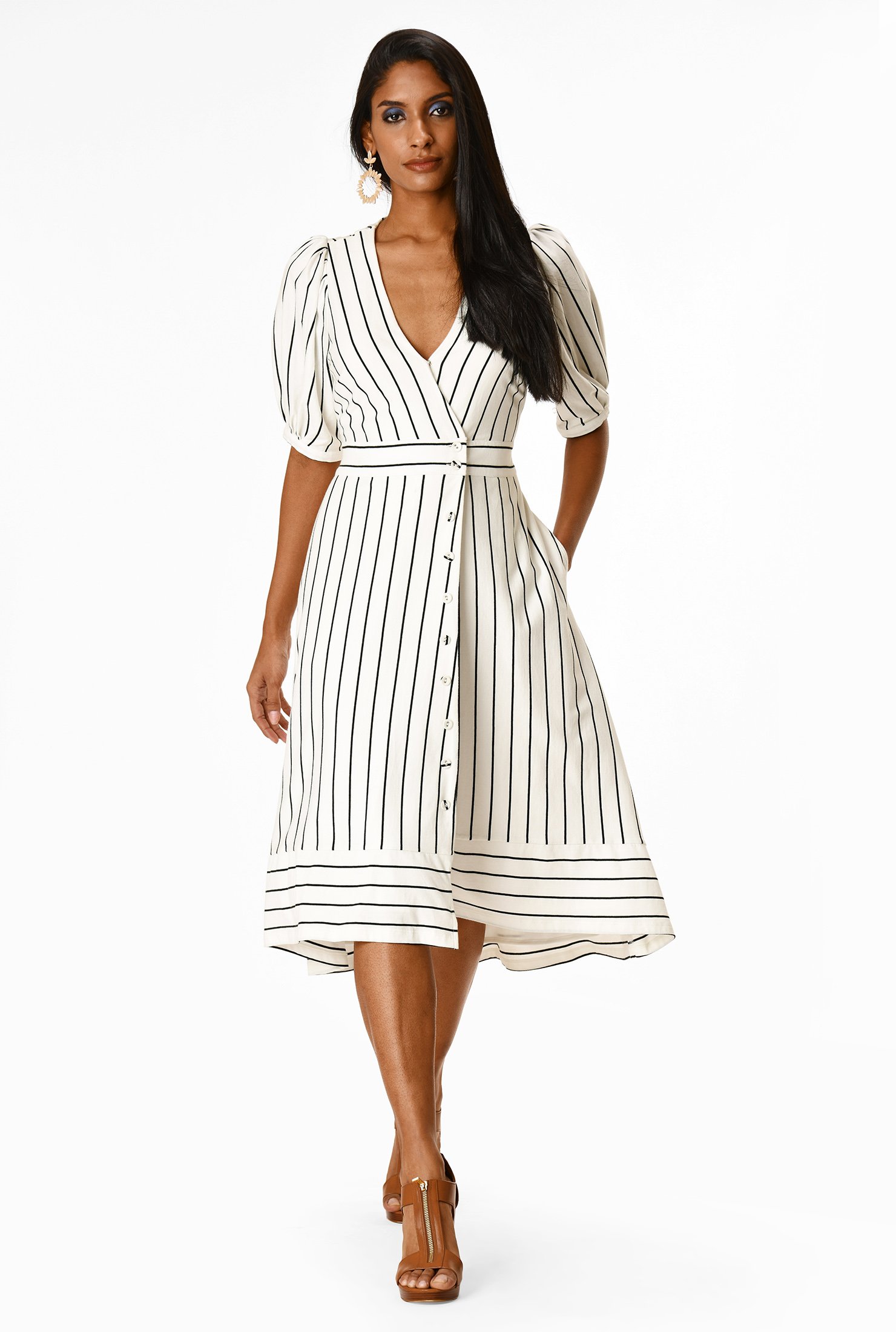 cotton wrap dress