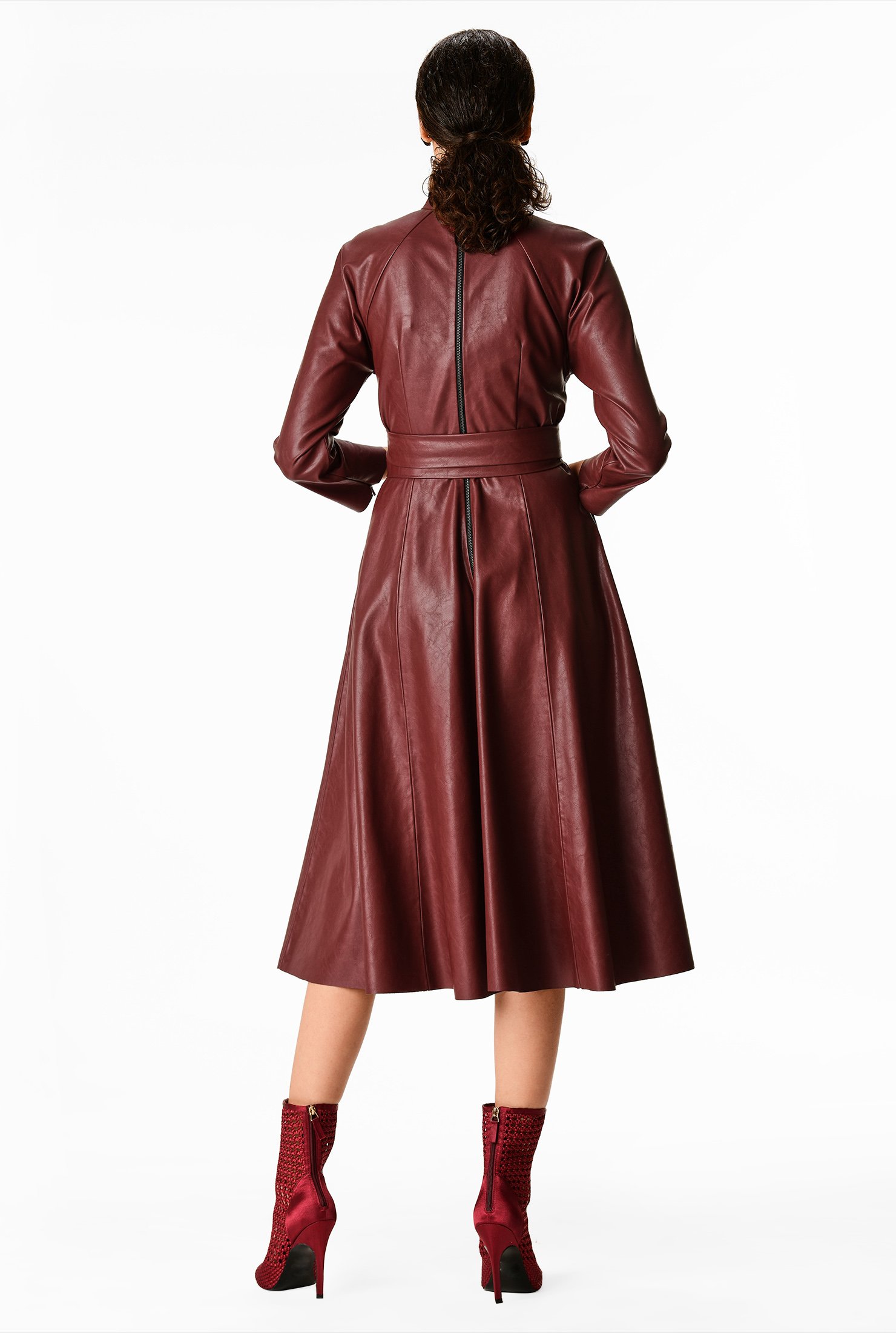 Obi Belt Faux Leather Dress Women S Clothing 0 36w At Eshakti