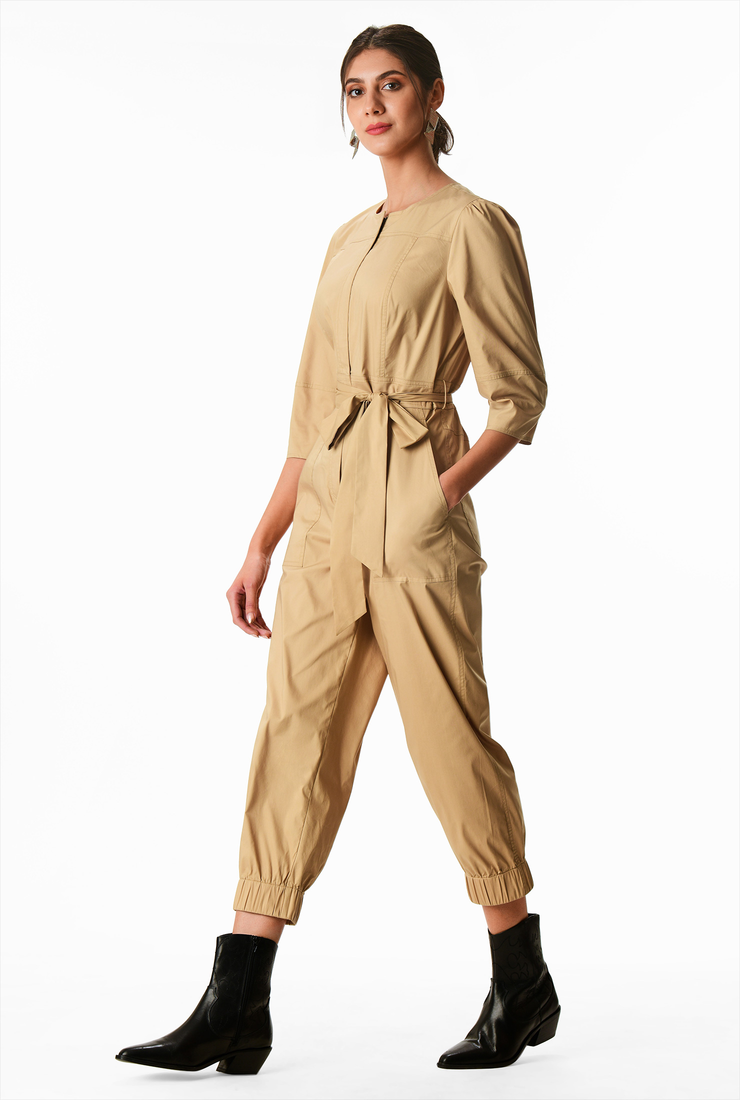 women's utility style jumpsuit