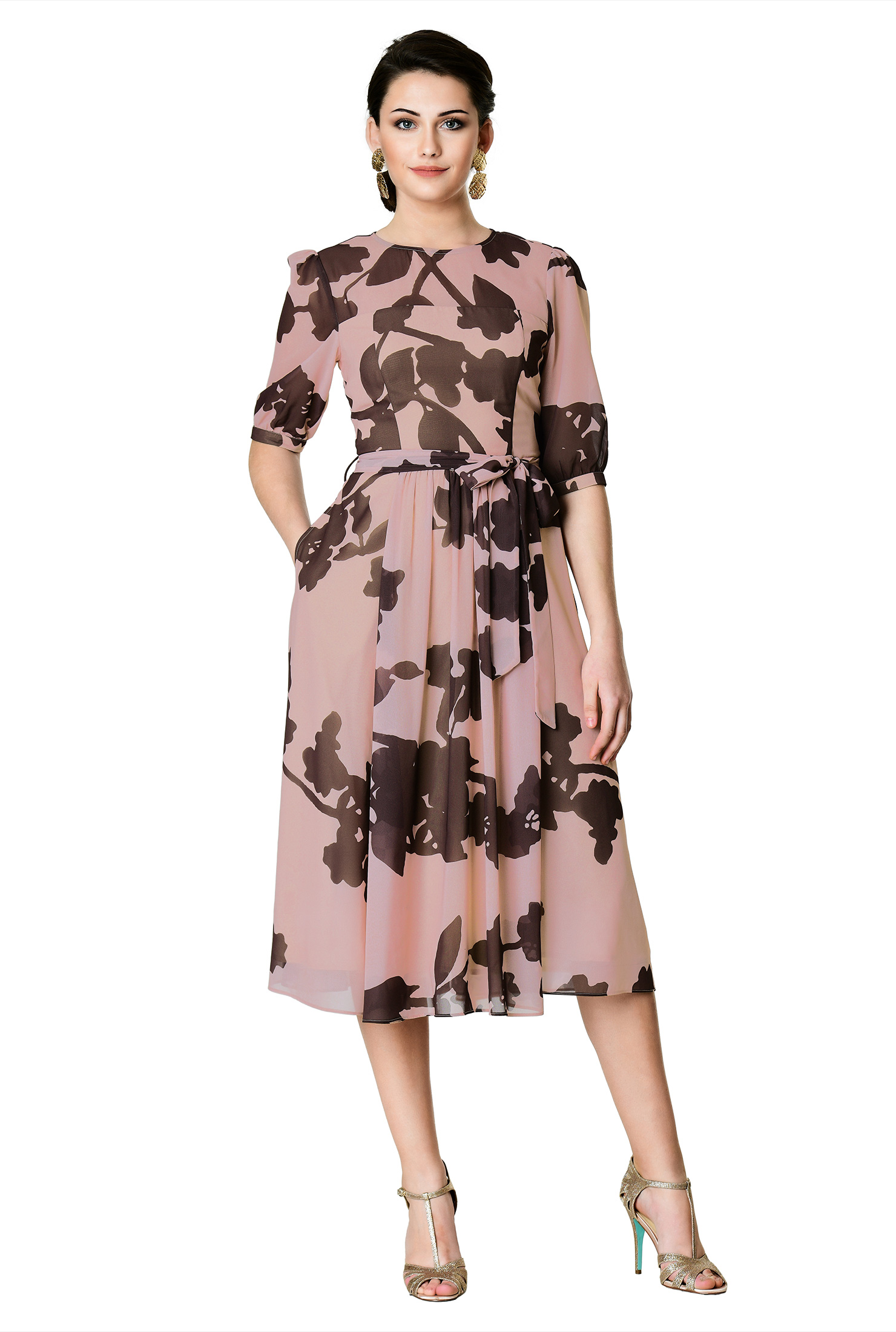georgette midi dress