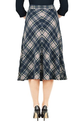 Amazon.com: IDEALSANXUN Long Plaid Wool Skirts for Womens High Waist Aline  Pleated Long Winter Skirts(Green 01, XS) : Clothing, Shoes & Jewelry