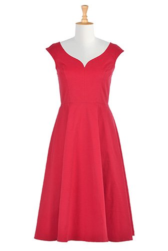 Shop Sweetheart stretch sateen dress | eShakti