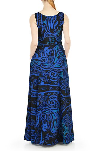 Shop Paisley print crepe maxi dress | eShakti