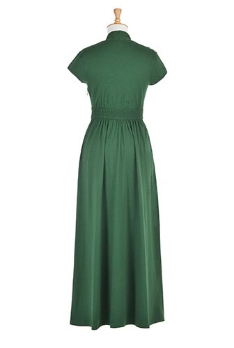 Shop Vintage style cotton knit maxi dress | eShakti