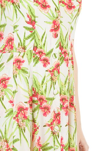 Shop Floral print georgette maxi shirtdress | eShakti
