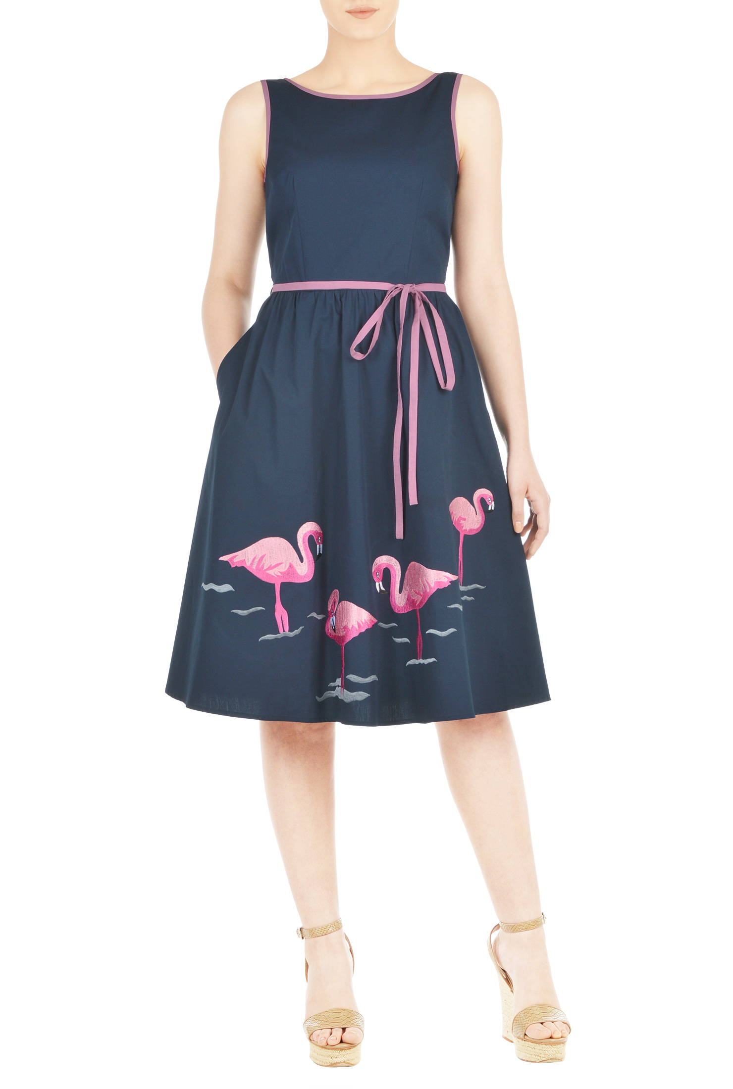 Hxxm cotton poplin dress pink Clearance