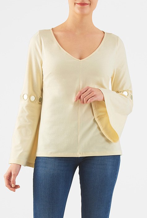Embellished cotton knit vest