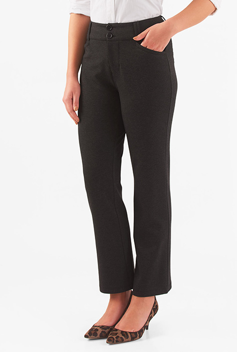 Ponte Knit Womens Knit Dress Pants Riders By Lee Indigowomens Ponte Knit  Pant Desertcart INDIA