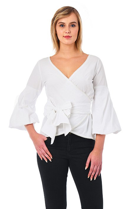 Poet Sleeve Wrap Top