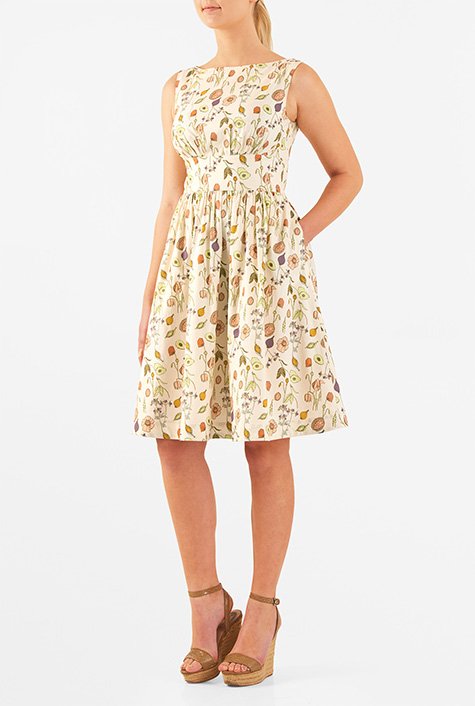 Vegetable on sale print dress