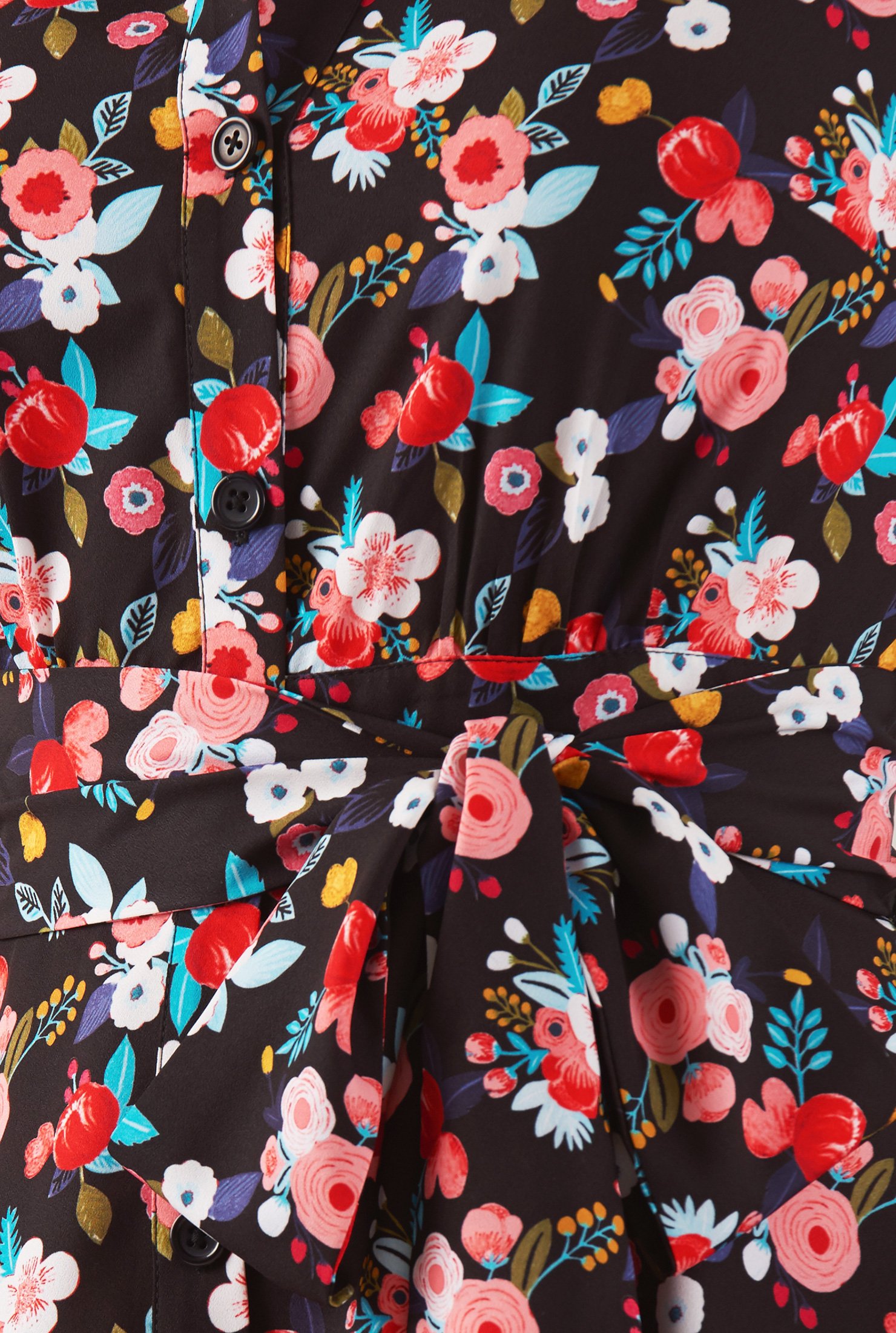 Shop Floral print crepe puff sleeve blouse | eShakti