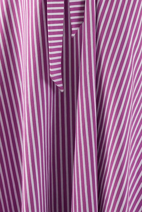 Shop Stripe cotton jersey knit wrap dress | eShakti