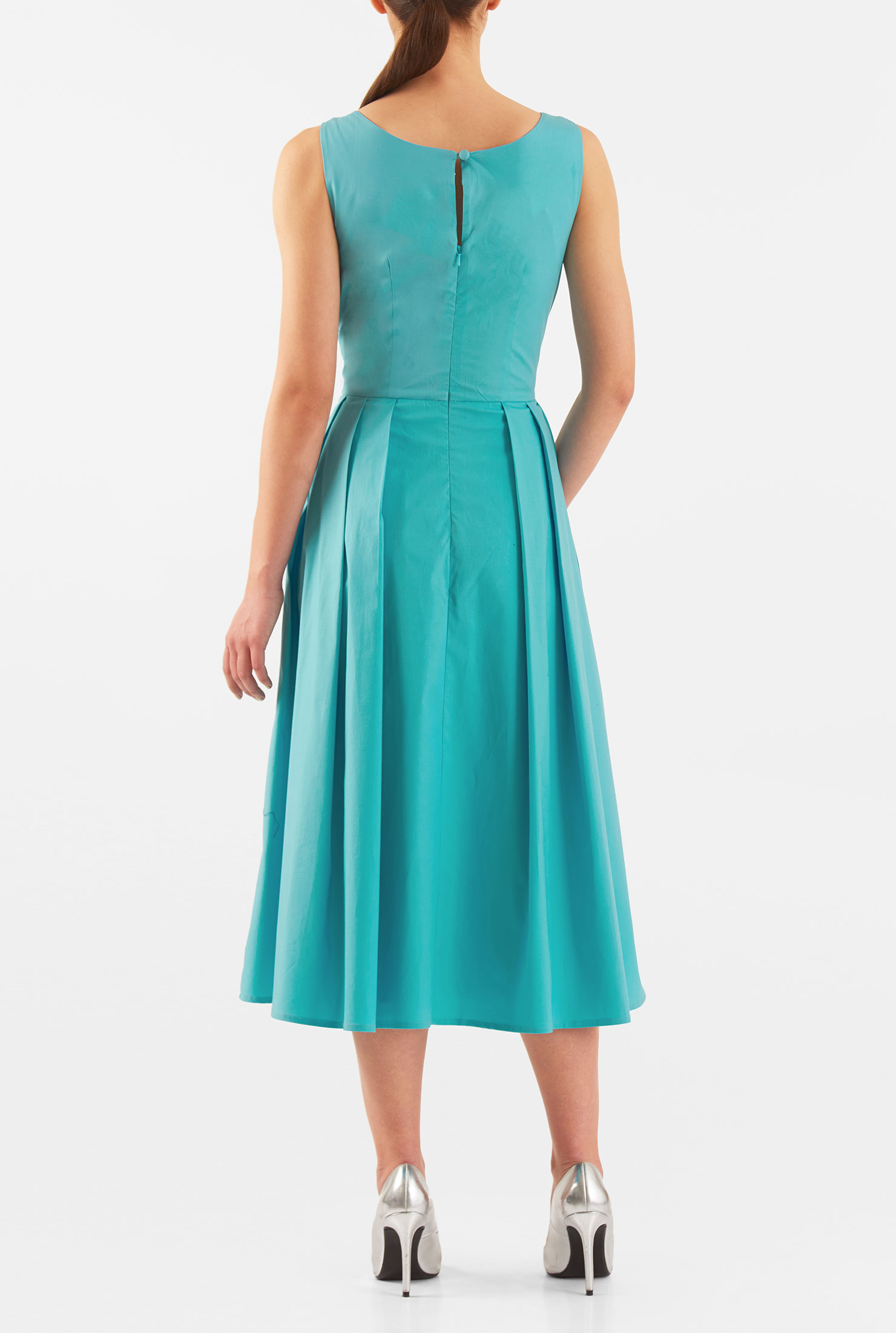 Shop Floral embellished poplin dress eShakti