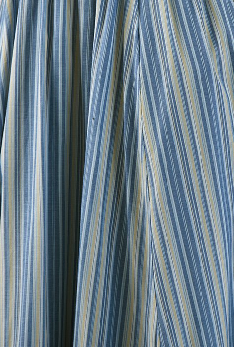 Shop Surplice strap tie stripe cotton maxi dress | eShakti