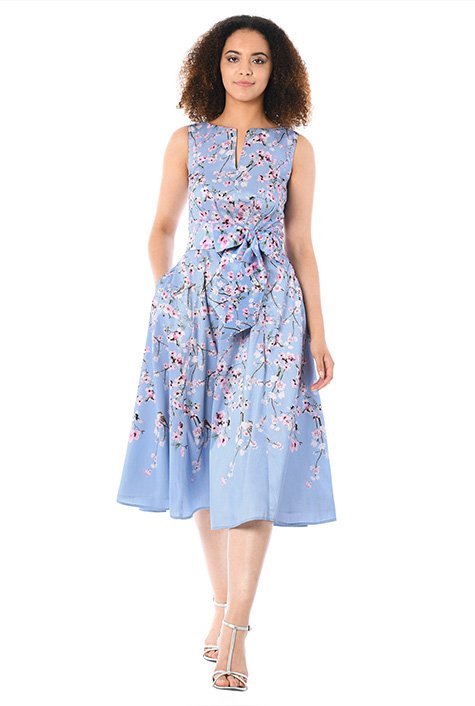 Blue Cherry Blossom Dress