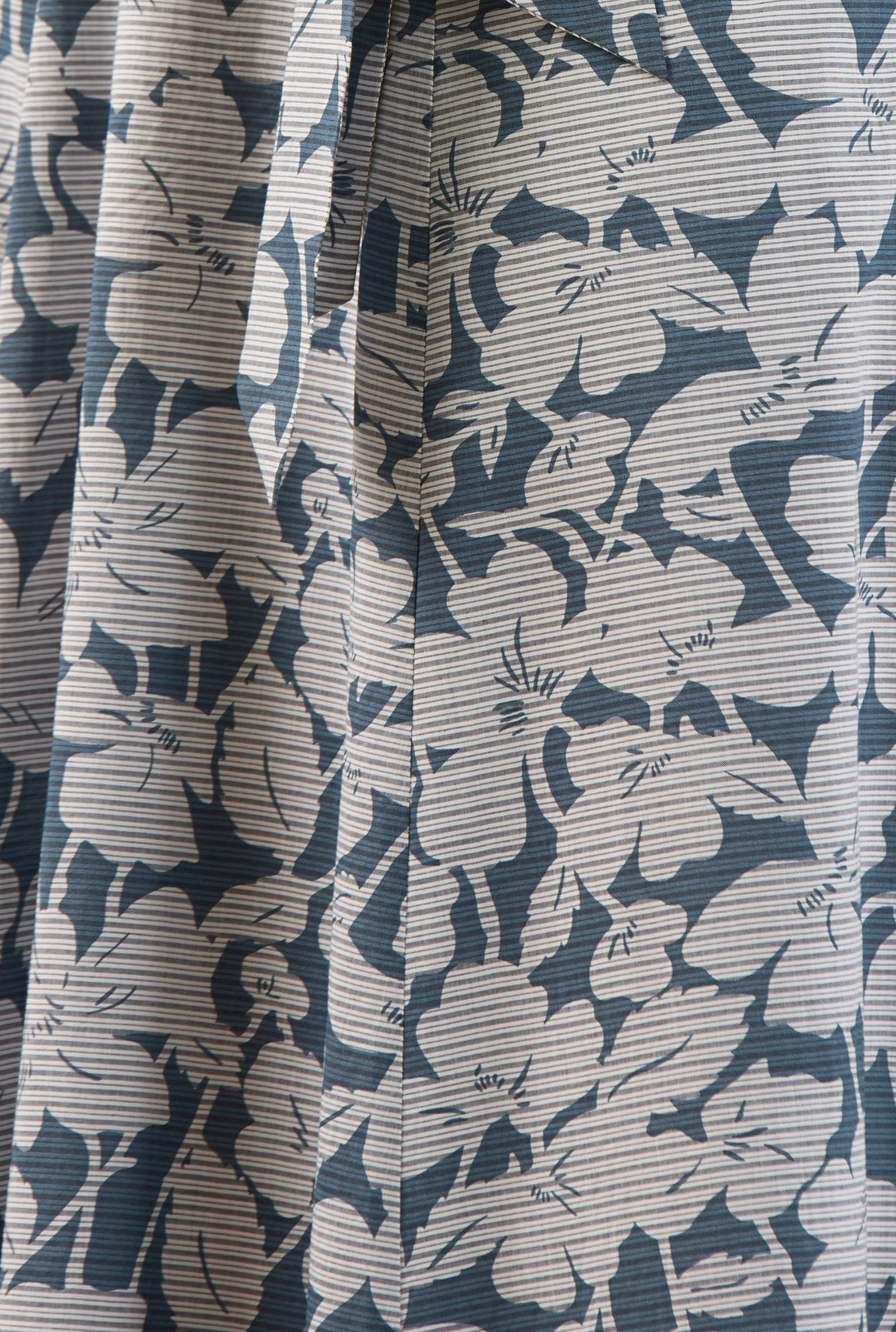 Shop Floral stripe print cotton surplice maxi dress | eShakti