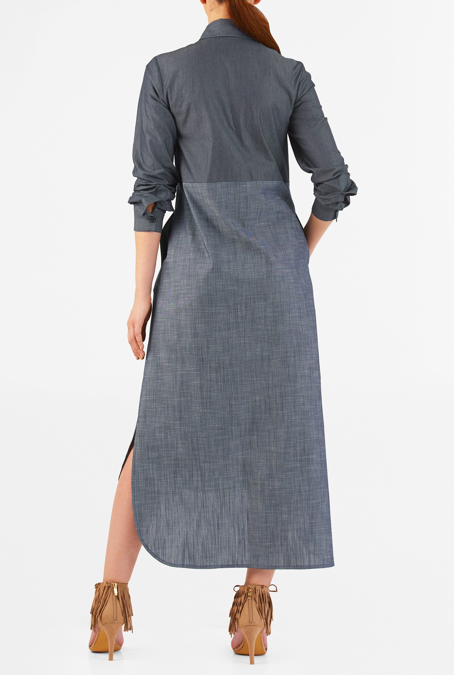 chambray shirtdress