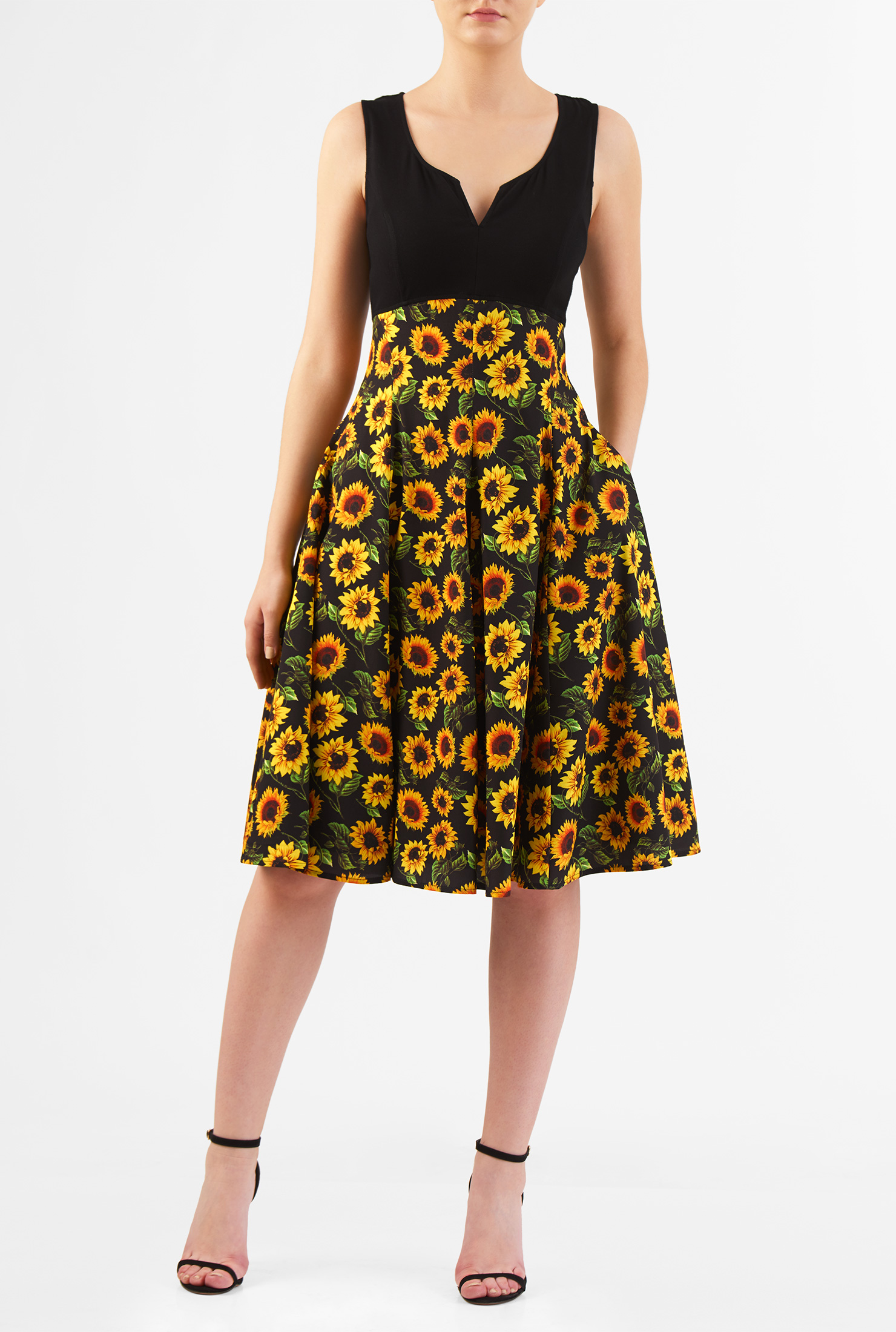 cotton sunflower dress