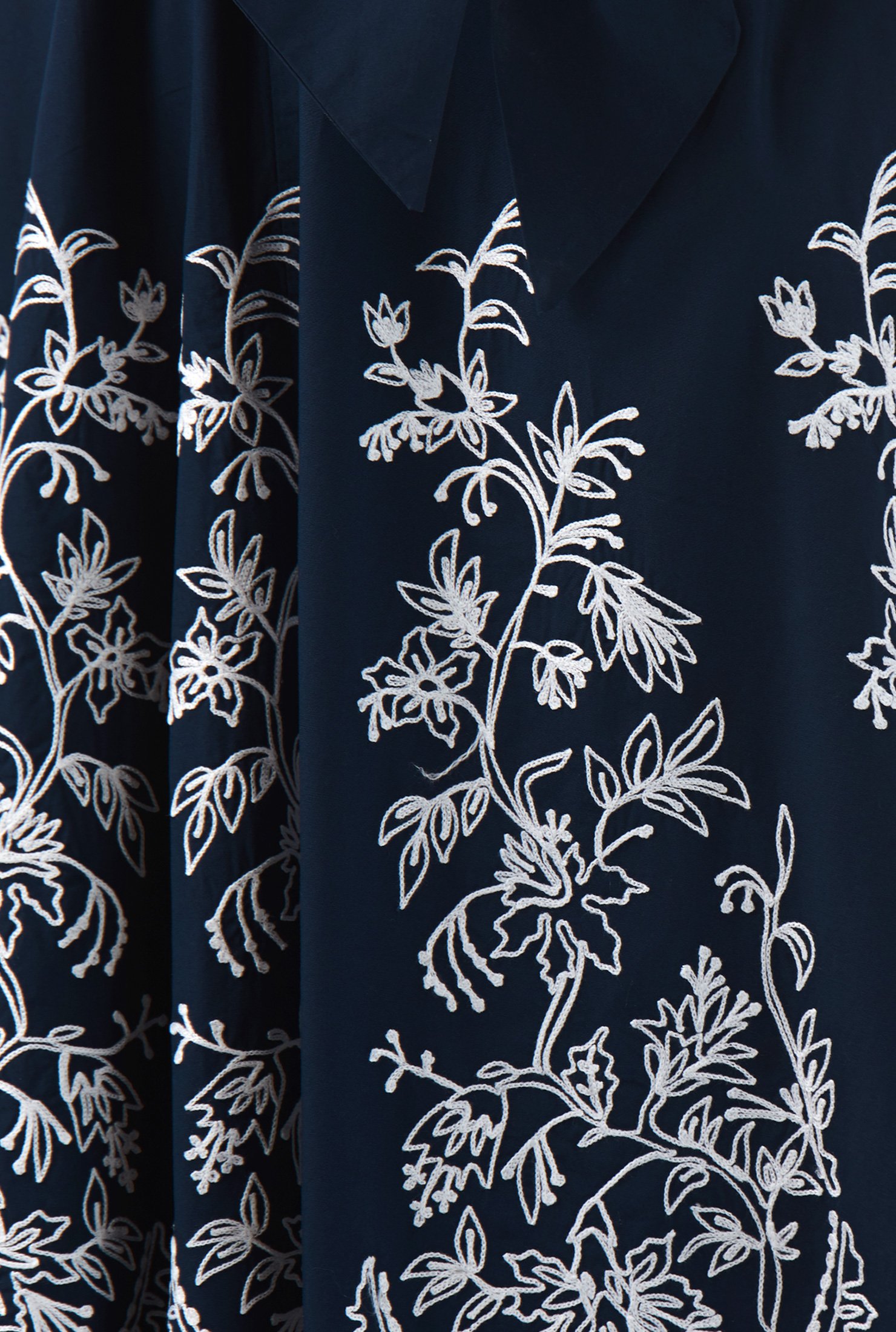 Shop Floral paisley embellished cotton poplin dress | eShakti