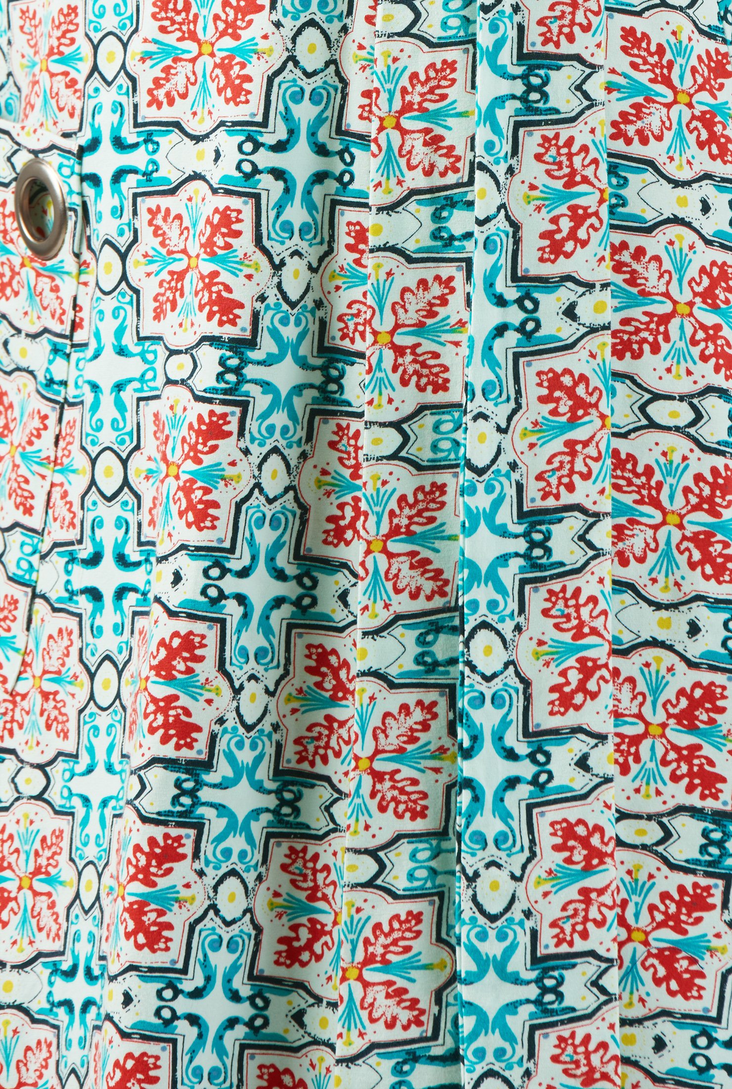 Shop Tile print cotton knit grommet front wrap dress | eShakti