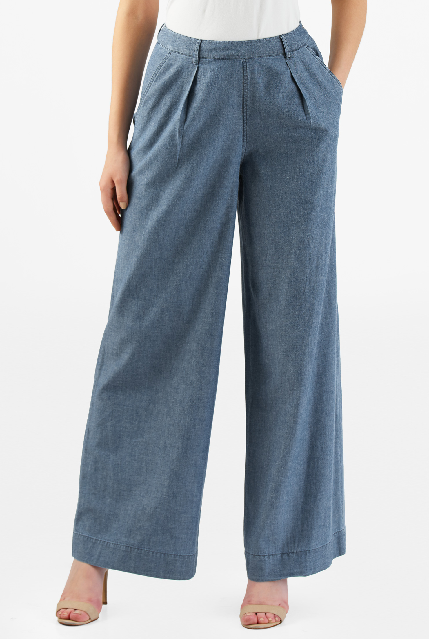 chambray denim pants