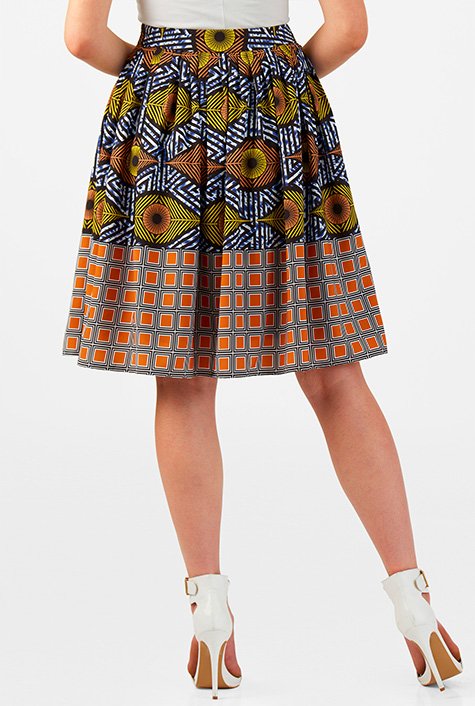 Shop Mixed print crepe full skirt | eShakti