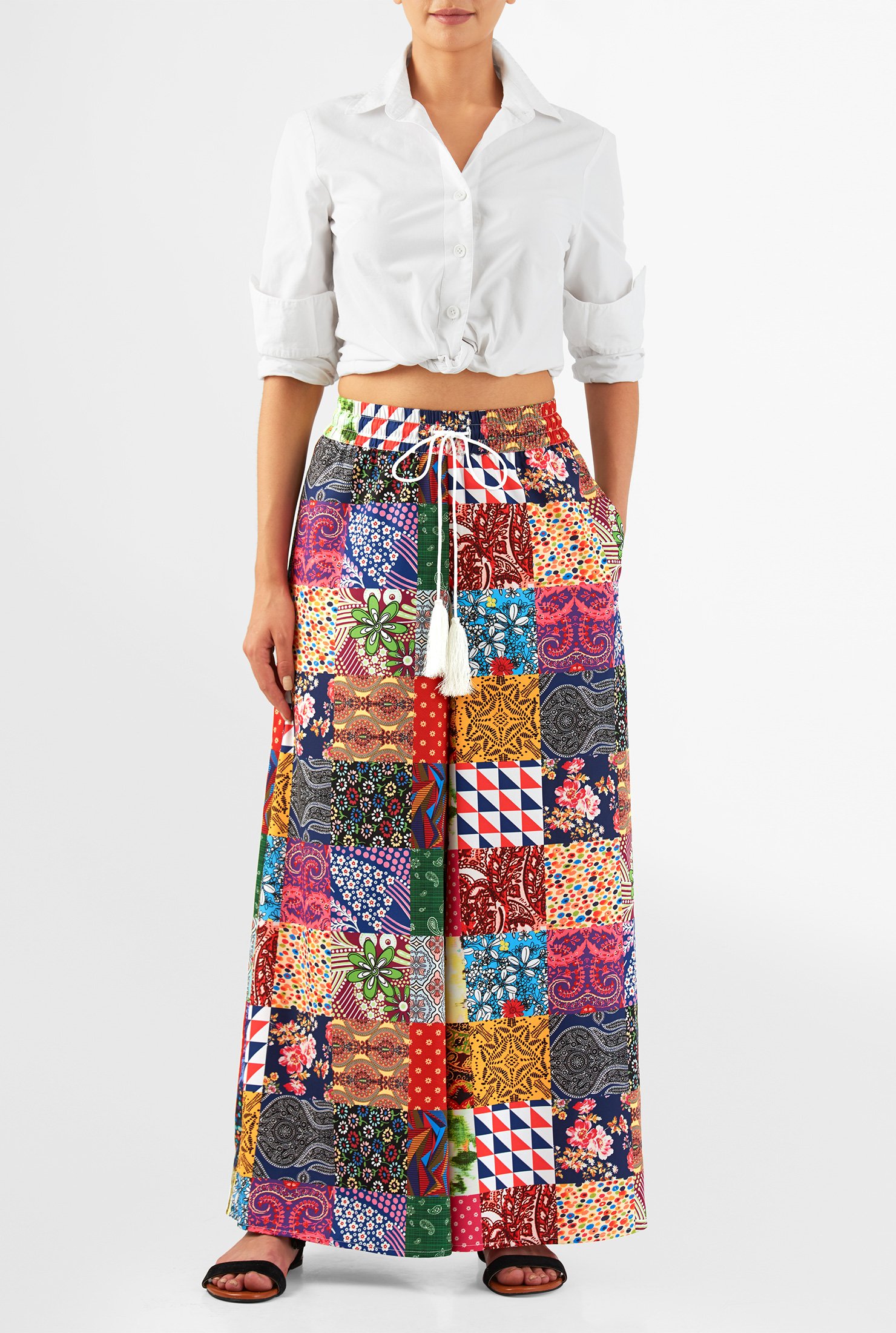 crepe palazzo pants