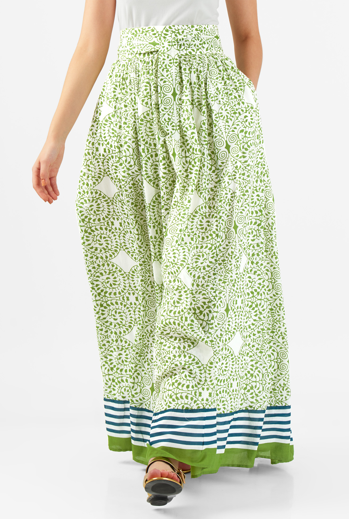 leaf maxi skirt