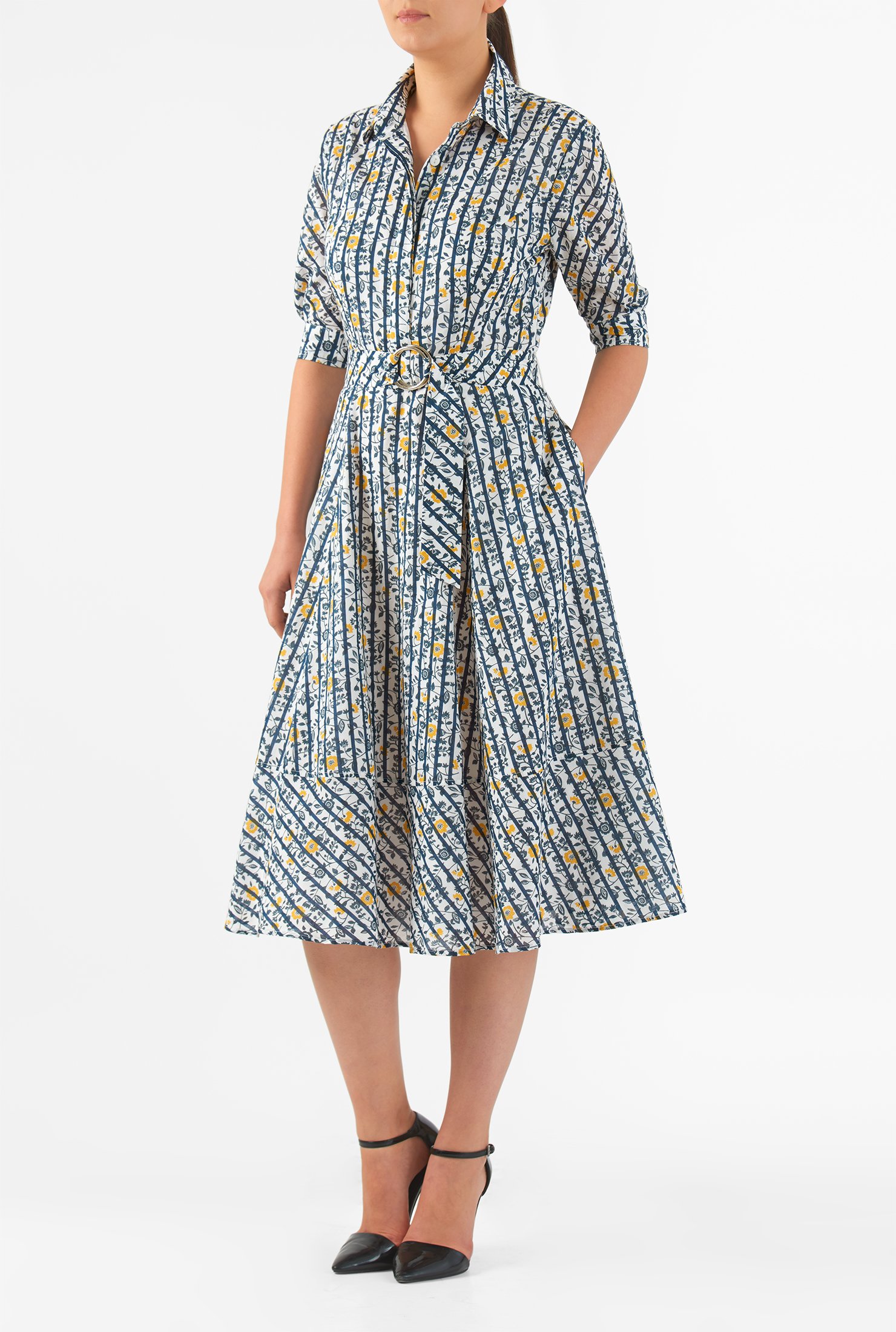 givenchy belted cotton shirtdress