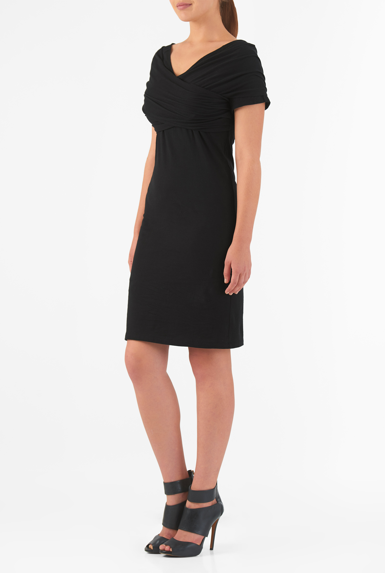 apricot navy floral dress