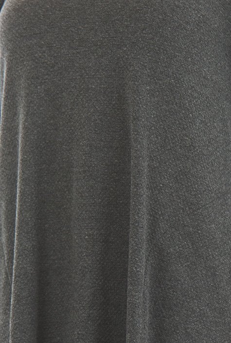 Shop Ruched sleeve textured cotton knit top | eShakti