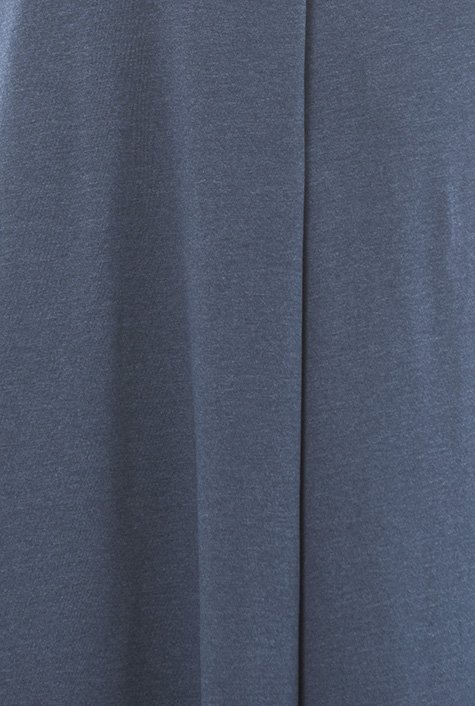 Shop Jersey knit faux-leather buckle wrap maxi dress | eShakti