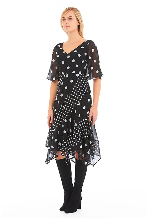 Polka dot shop handkerchief dress