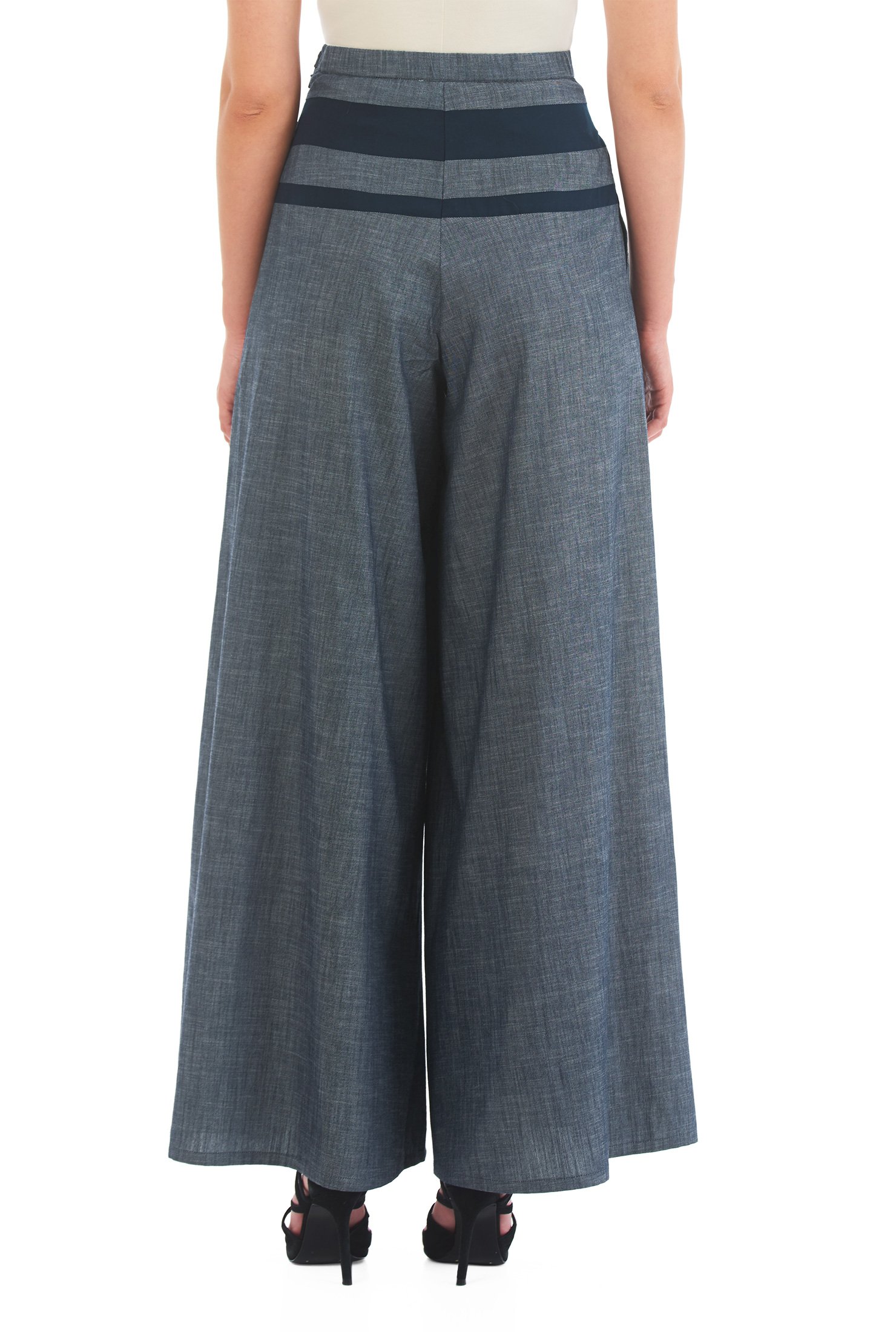 chambray palazzo pants