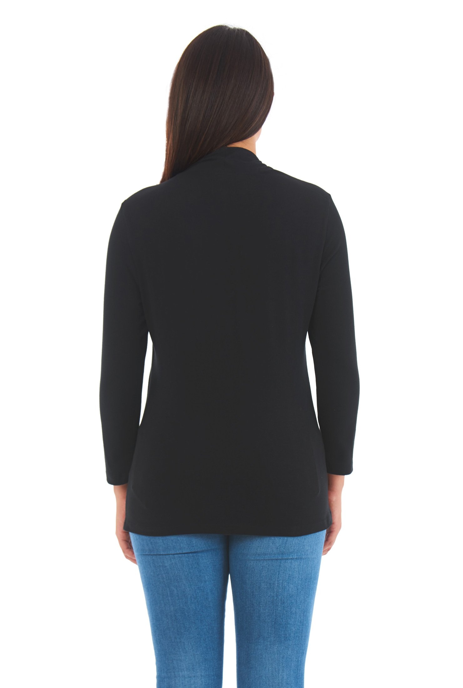 Shop Cotton knit asymmetric neck top | eShakti
