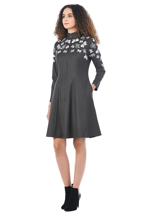 Pinstripe discount shift dress