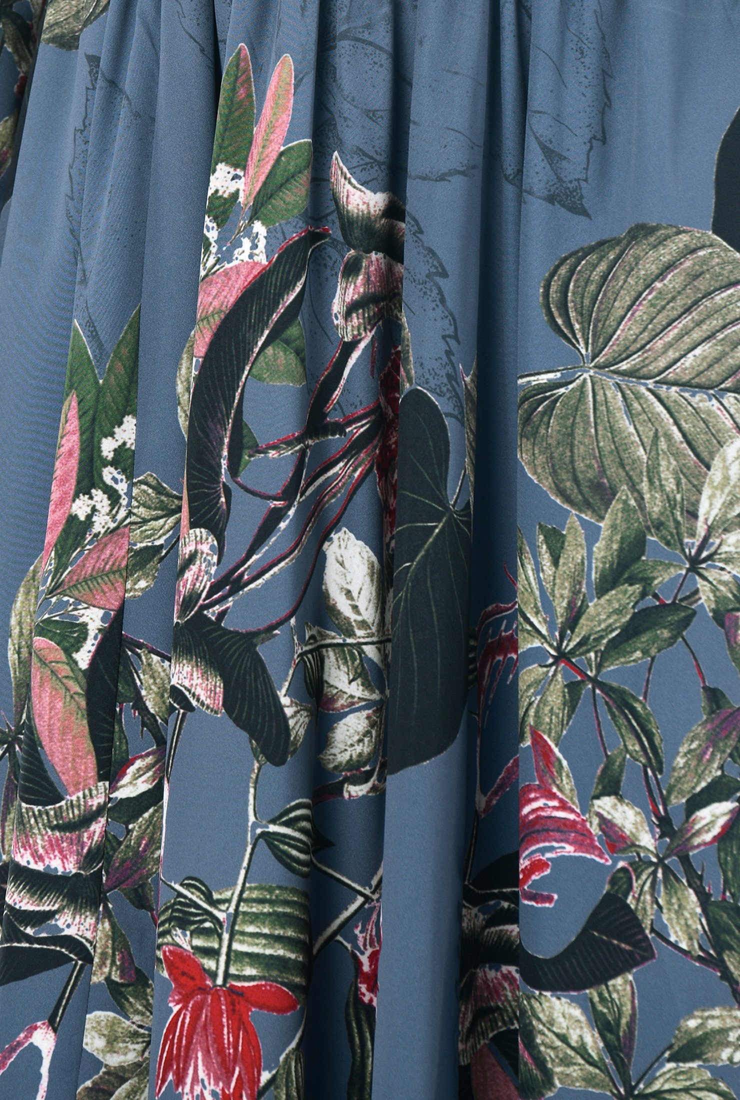 Shop Floral print crepe smocked waist maxi dress | eShakti