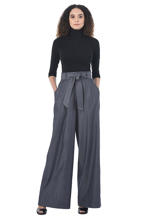 Plain solid Wide Leg Pant or Flared Trouser, Waist Size: Free size at Rs  195/piece in Noida