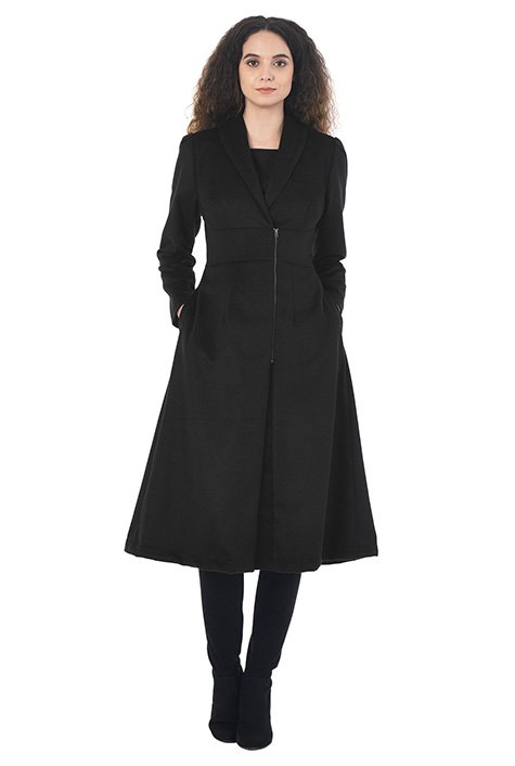 Empire waist 2024 wool coat