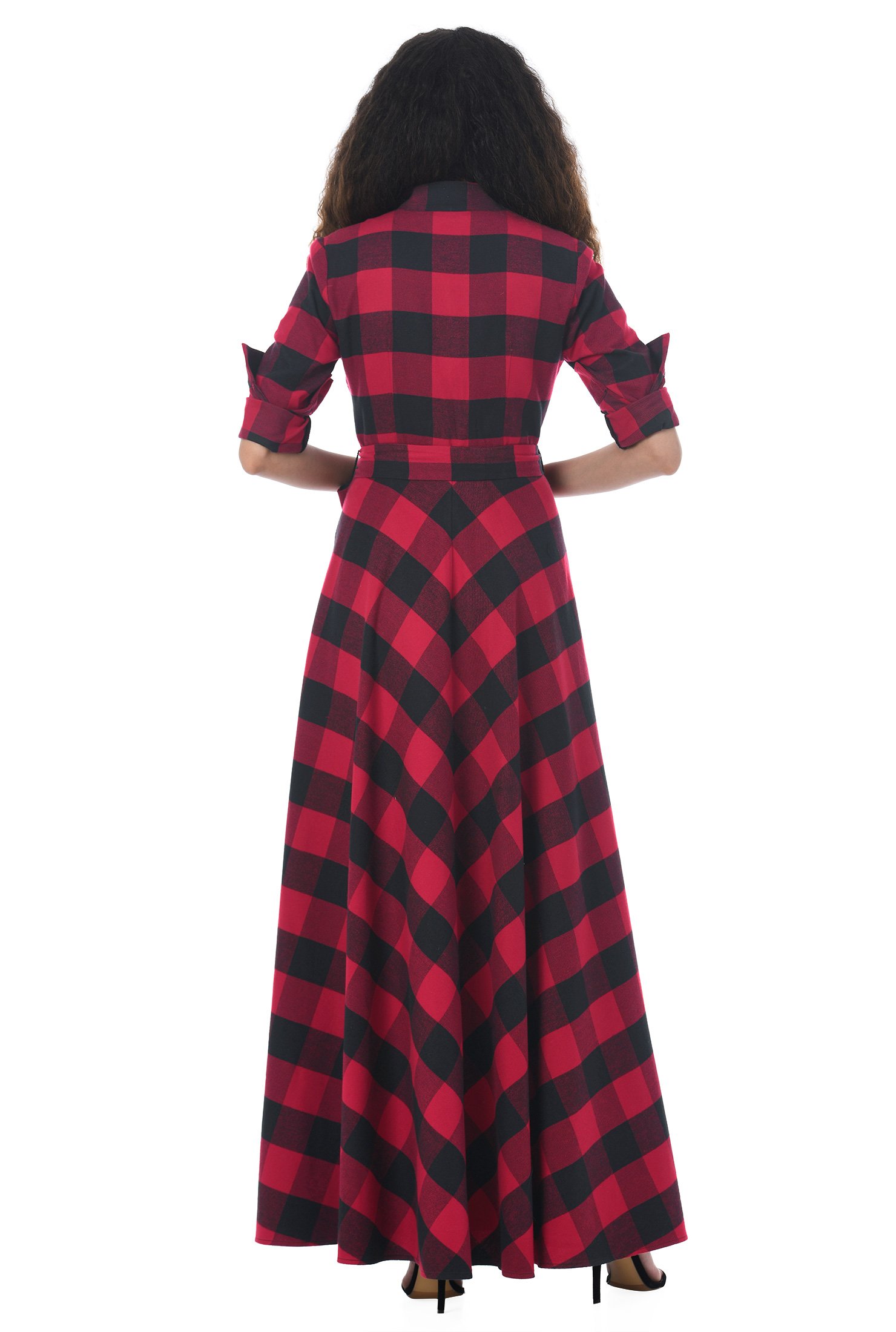 buffalo plaid shirtdress