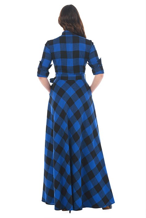 Buffalo plaid maxi dress hotsell