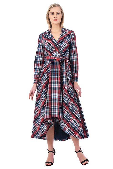 Hi Low Plaid Dress